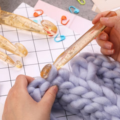5pcs Crystal Crochet Hook Set Sweater Needle Tool for Beginners