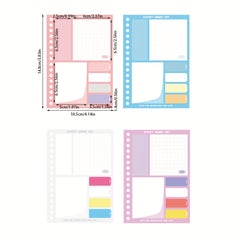 Four Sizes Checkered Sticky Notes 210 Sheets