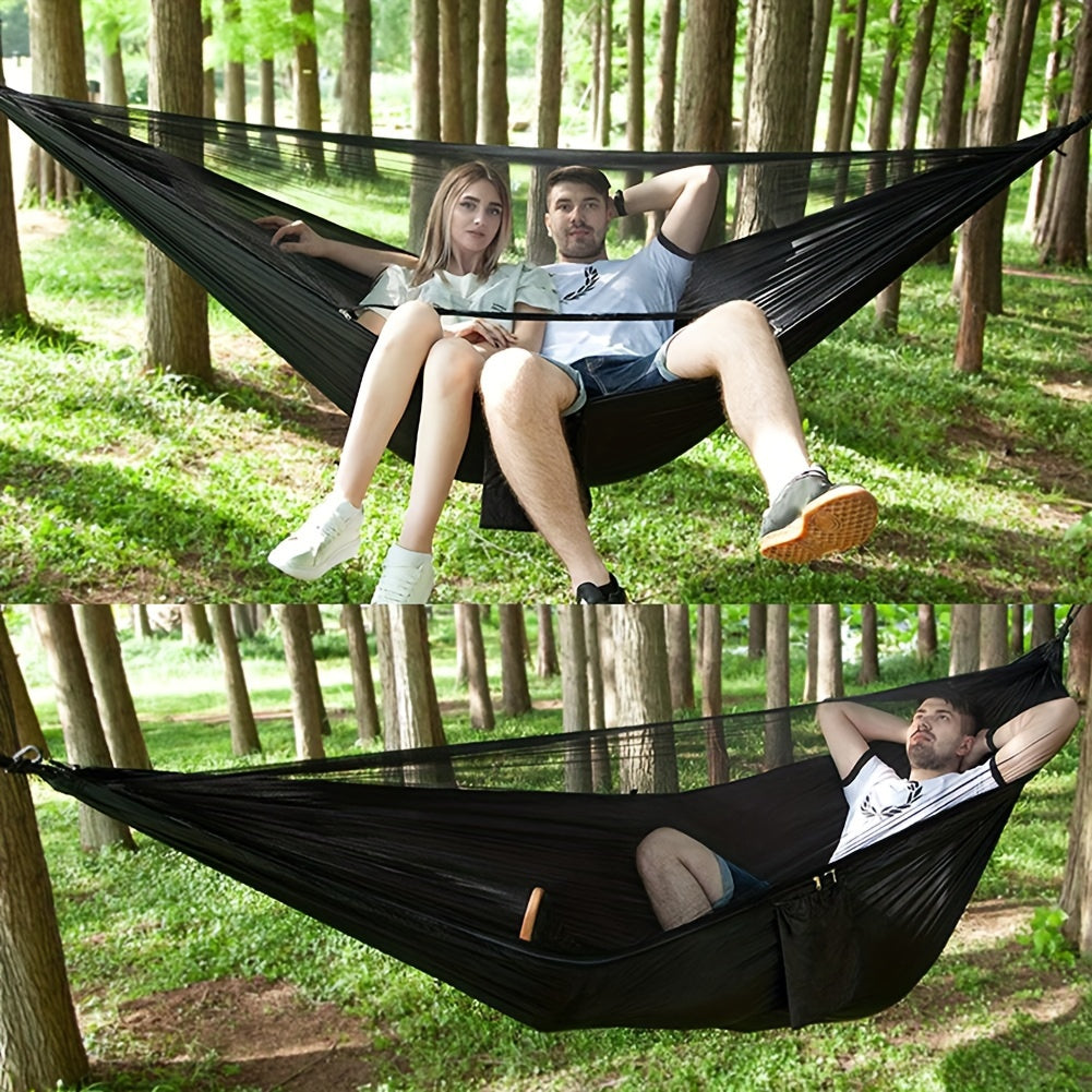 Portable Double Camping Hammock with Eye Mask and Accessories