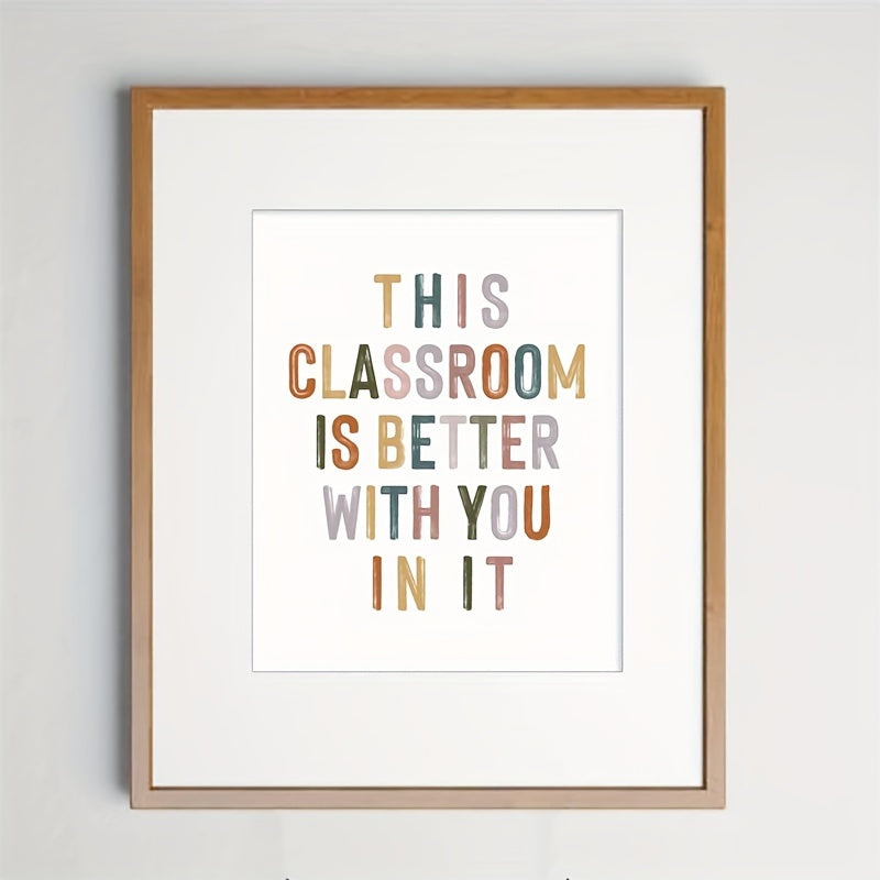 8x10 Boho Classroom Decor: Better With You In It Wall Art