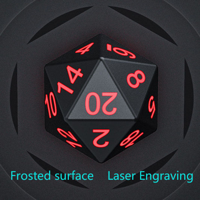 7pcs Rechargeable LED Metal Flashy Dices Halloween Thanksgiving Christmas Gift