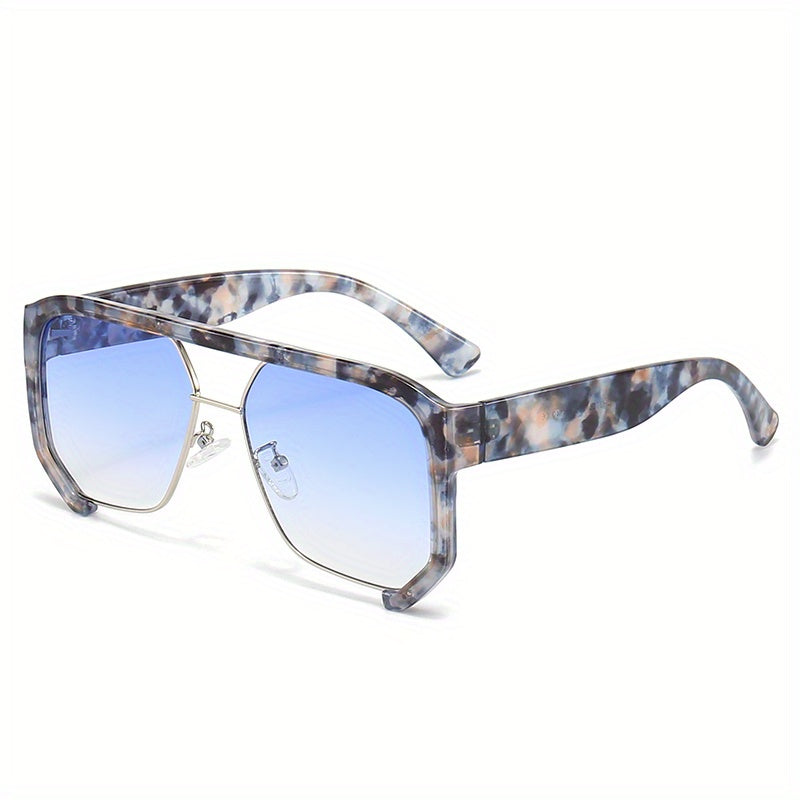 Fashionable Irregular Semi-rimless Sunglasses for Outdoor Activities