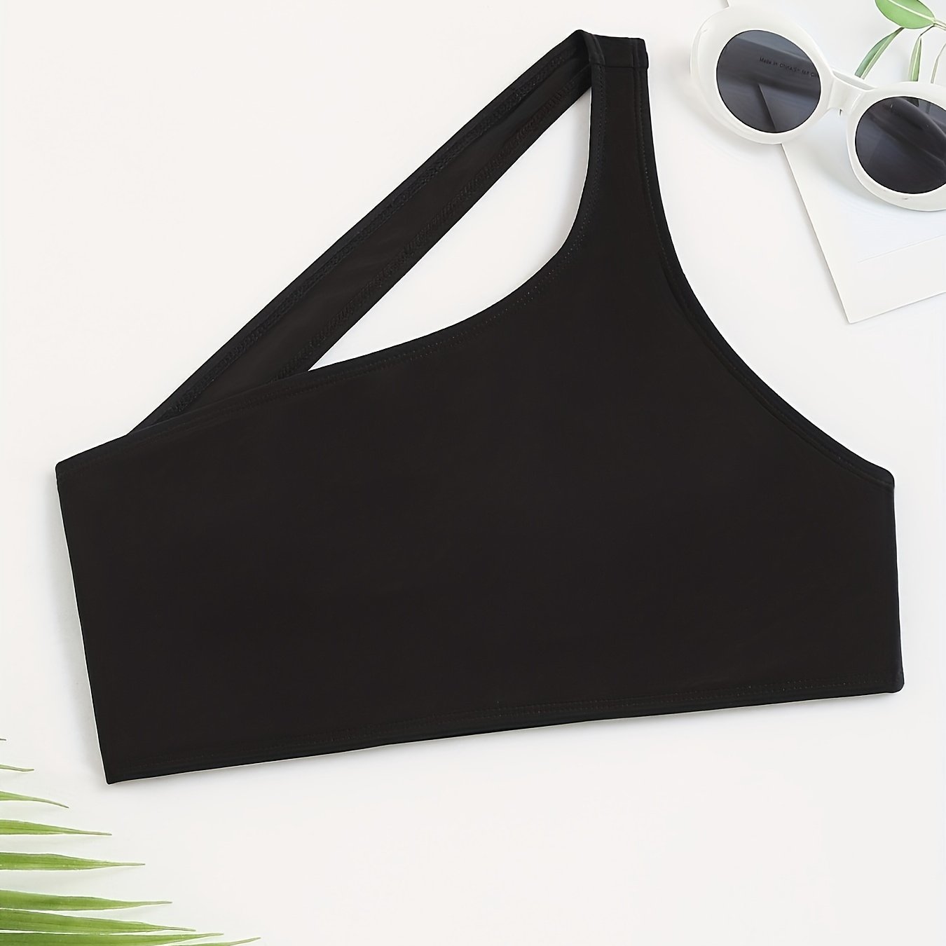 One Shoulder Strap Cami Top Hollow Out Crop Top Women's Lingerie