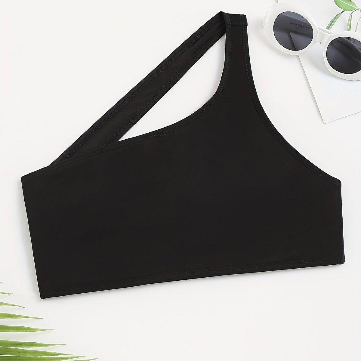 One Shoulder Strap Cami Top Hollow Out Crop Top Women's Lingerie
