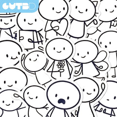 66 Character Illustration Stickers for DIY Decorations