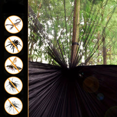 Portable Double Camping Hammock with Eye Mask and Accessories