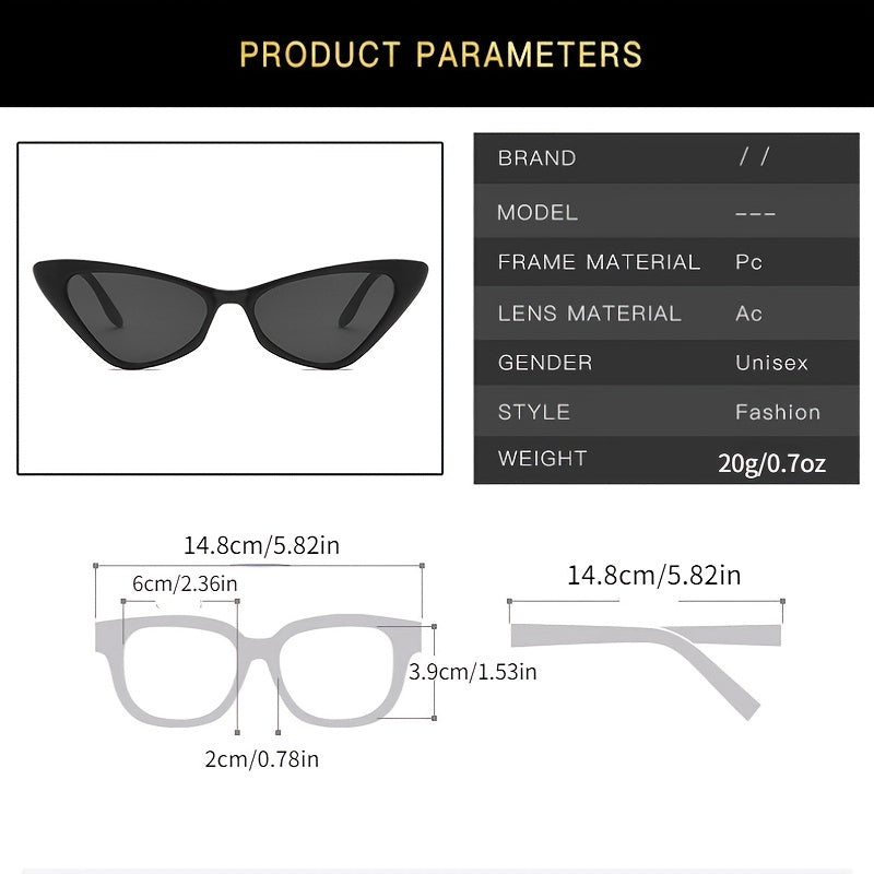 Vintage Cat Eye Sunglasses Gradient Eyewear For Women