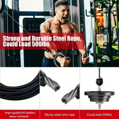 1pc Fitness Pulley Replacement Cable 78-196in Long Heavy Duty Steel Wire Rope