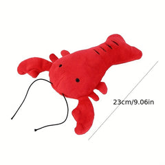 Lobster Pet Chew Toy with Squeaker for Teeth Grinding