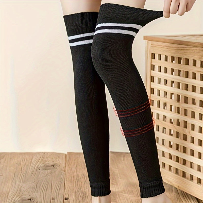 Striped Leg Warmers Comfy & Warm Women's Stockings