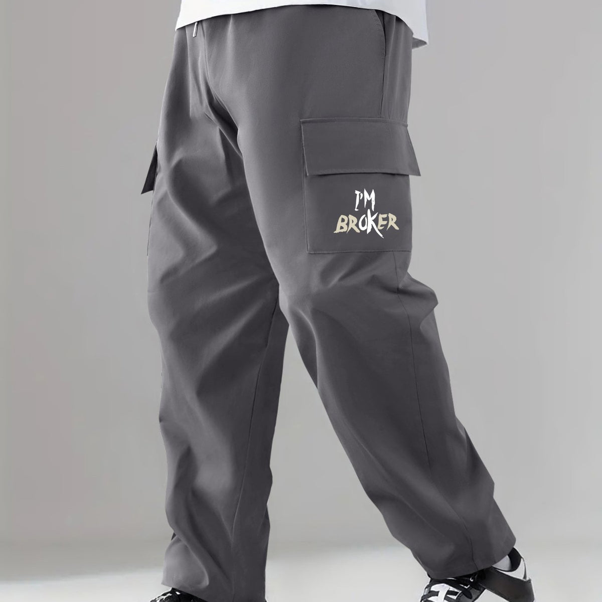 Cargo Pants Men's Flap Pocket Trousers Loose Casual Outdoor Pants