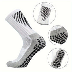 3 Pairs Non Slip Football Socks for Men Sport Socks Running Basketball Crew