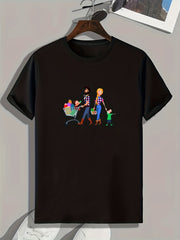 Family Print Men's Graphic T shirt Casual Comfy Tees For Summer Mens Clothing
