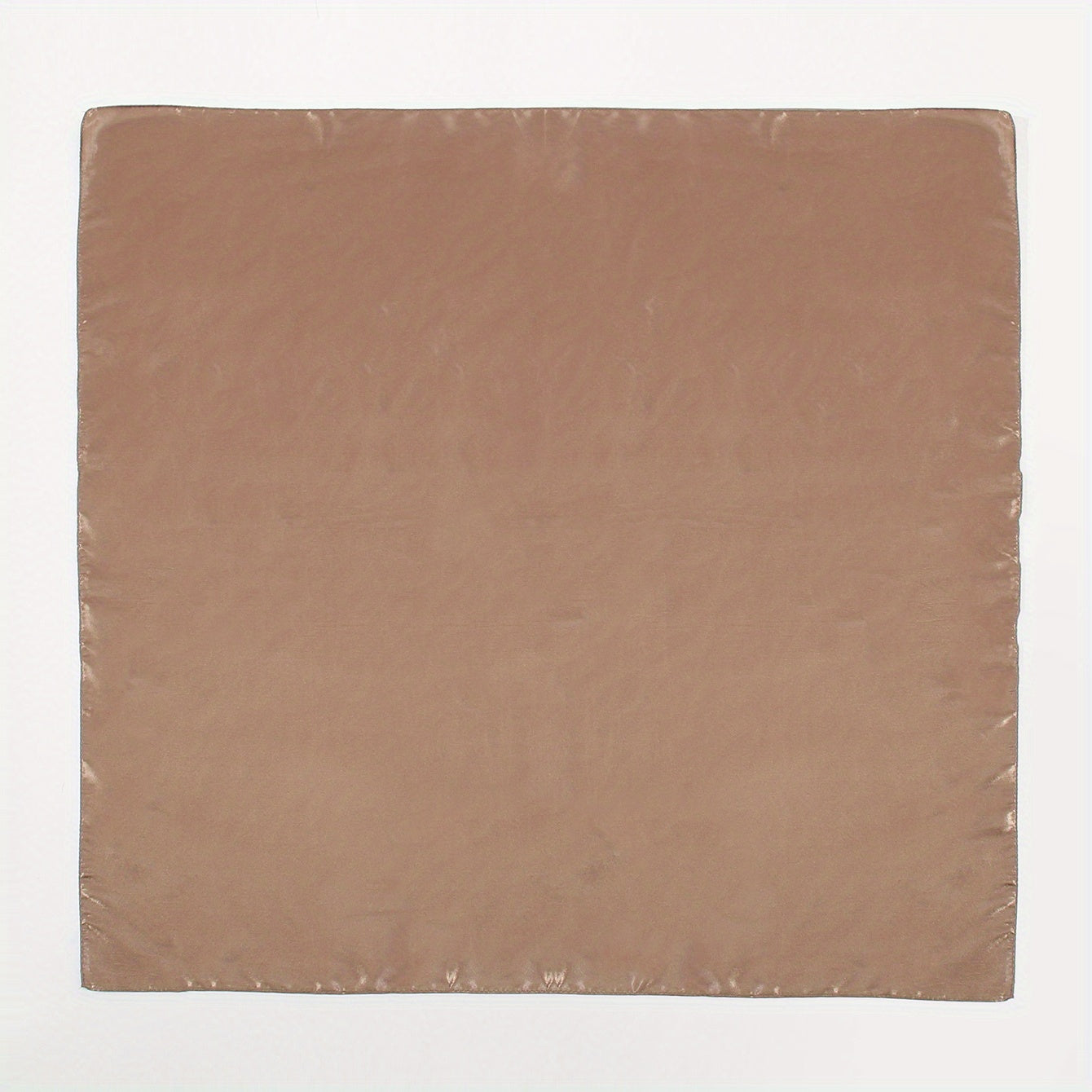 Brown Square Scarf Bandana Neckerchief Silk Head Wrap Hair Accessories