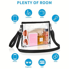 Transparent Travel Handbag Zipper Crossbody Bag All Match