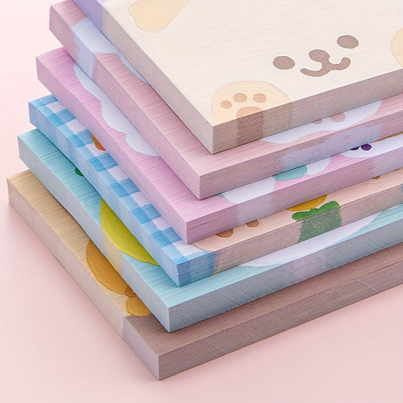 80 Sheets Cartoon Animal Sticky Notes For Students & Girls