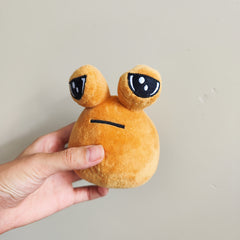 Small My Pet Alien Pou Plush Toy Light Brown Stuffed Plushie