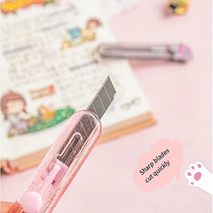 Portable Cat Claw Mini Utility Box Cutter Student Stationery Craft