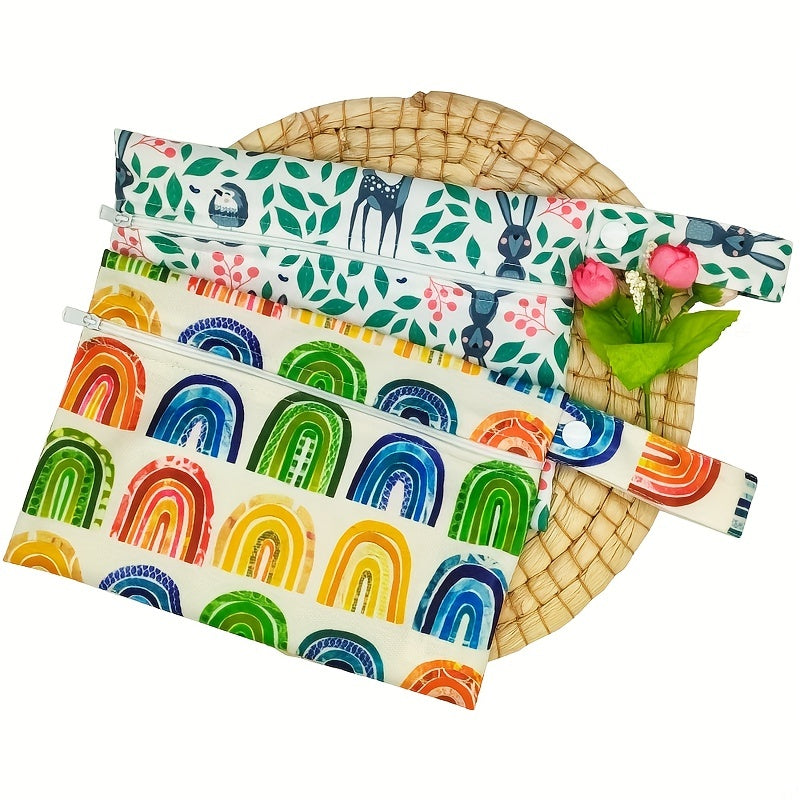 2pcs Washable Storage Bags Sanitary Napkin Cosmetic Toy Storage Bag