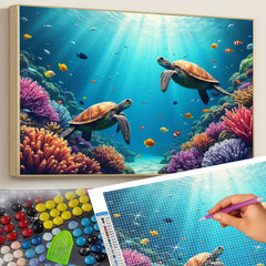 5D Diamond Painting Kit Under the Sea Coral & Sea Turtles