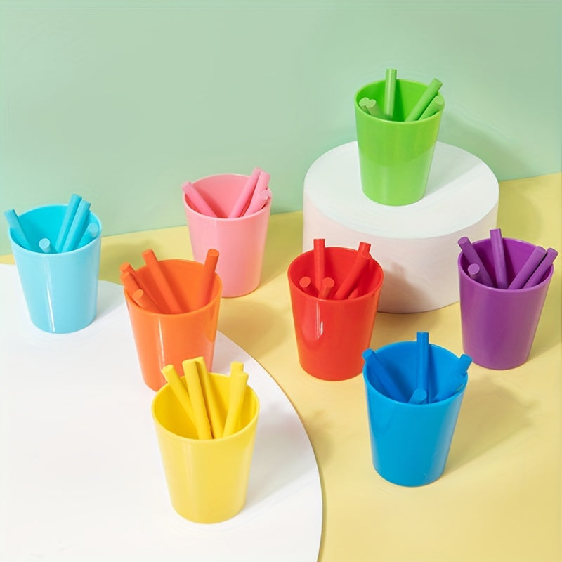 Wooden Sorting Puzzles Educational Arithmetic Stick Cup Toy Kids