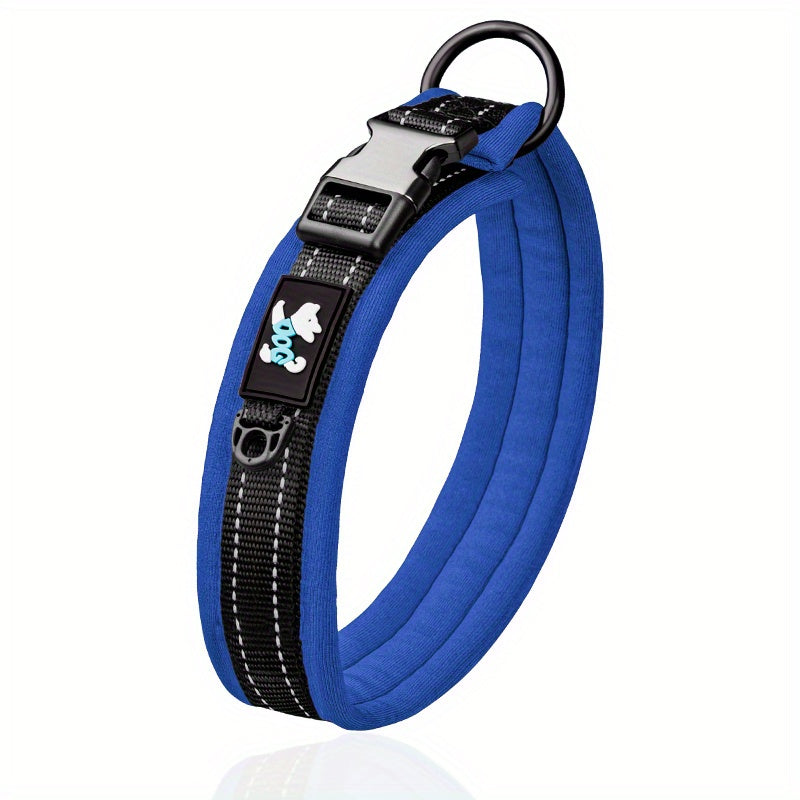Reflective Dog Collar Night Walking Soft Comfortable Durable Buckle