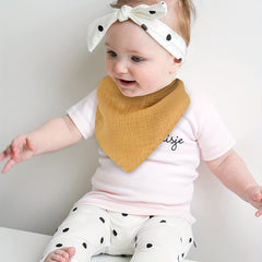 Soft Muslin Baby Bandana Bibs Set for Girls, Absorbent Plain Colors 8 Packs