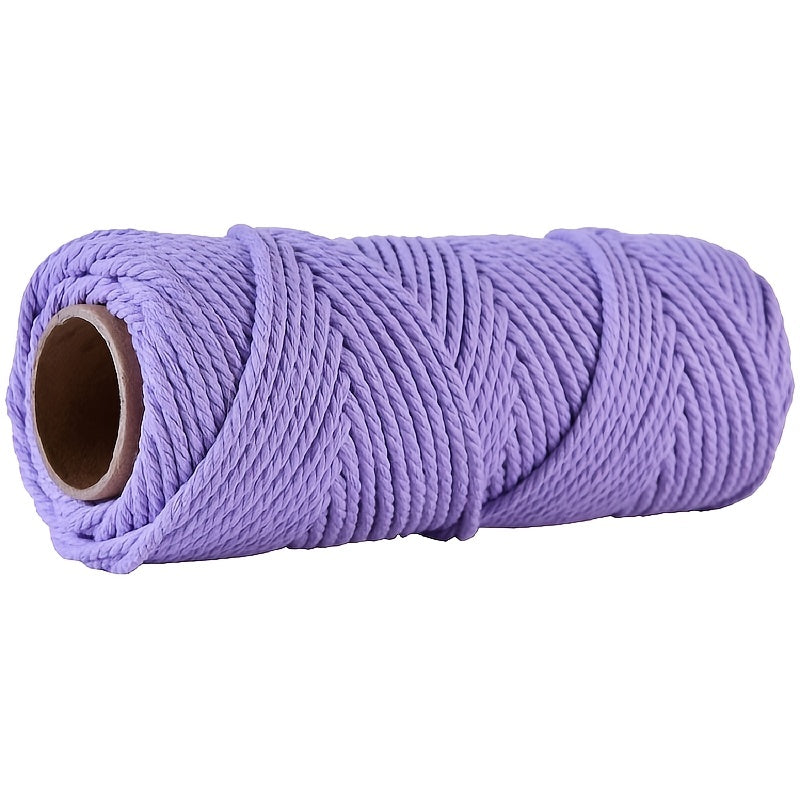 4mm Cotton Macrame Cords for Wall Hangings, Plant Hooks, Crafts - 50m