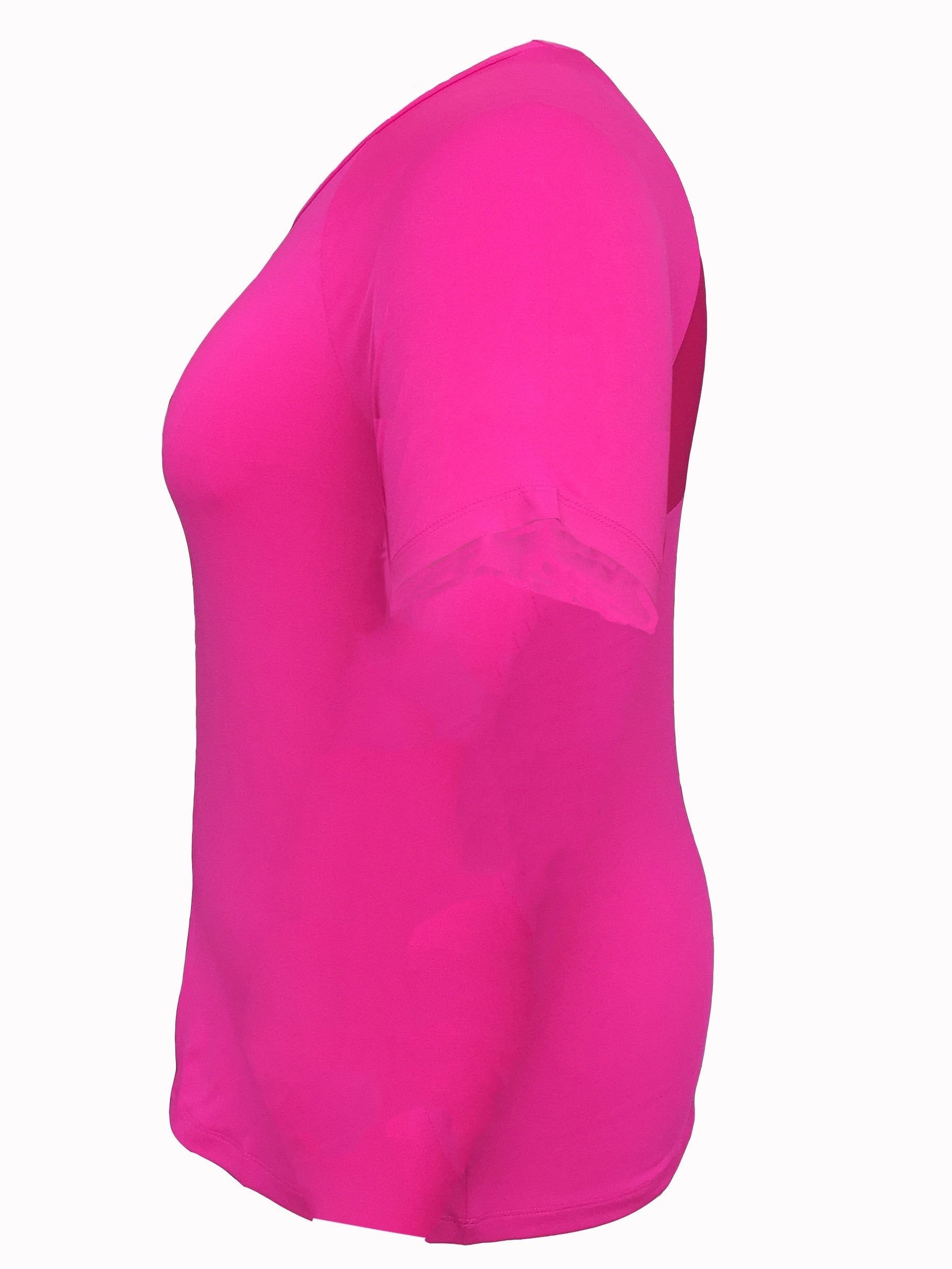  Short Sleeve Sports Top Crew Neck Stretch T shirt
