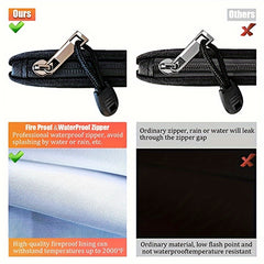 Fireproof Document Bag 34x25 Waterproof Holder Zipper Reflective Strip