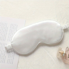 Silk Eye Mask Light Blocking Elastic Band Travel Sleep Lunch Break Shield