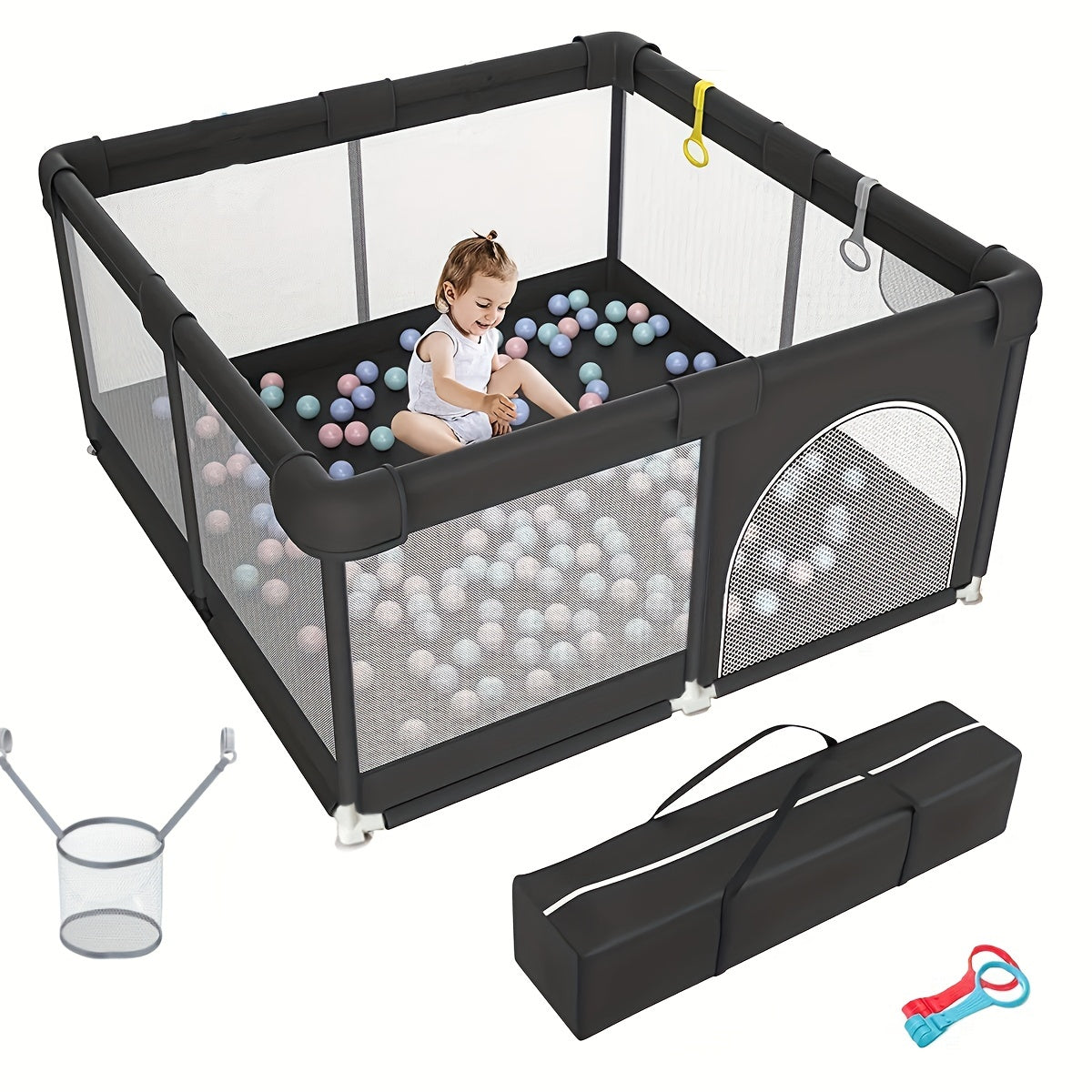 Large Baby Playpen with Non-Slip Base