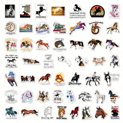 150 Pcs Horse Riding Cowboy Stickers Waterproof Equestrian Decals