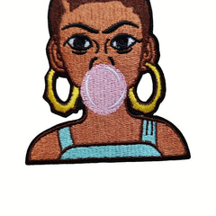 Dark Women Embroidery Stickers DIY Clothing Patches For Jacket Hat