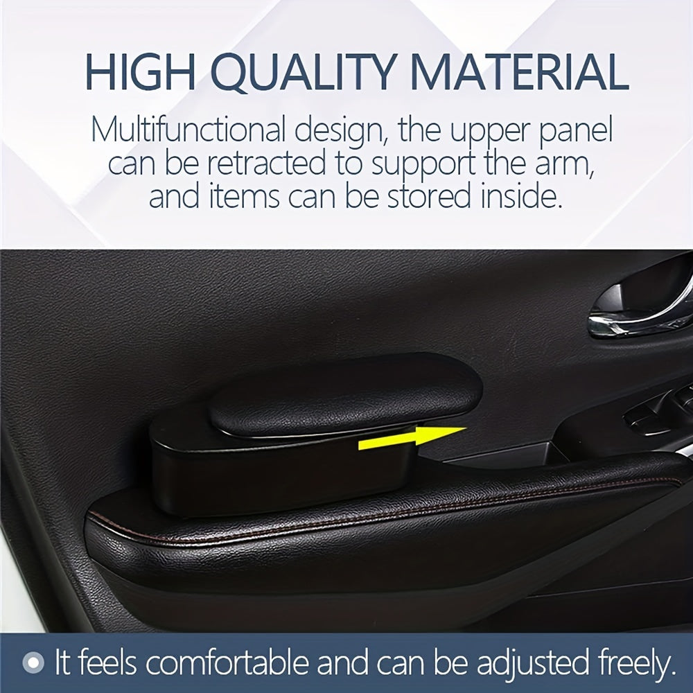 PU Leather Car Armrest Adjustable Support Elbow Wrist Rest Pad