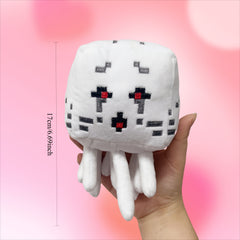 Pixel Art Plush Toy Soft Stuffed Animal Red Accents High Fabric Kid
