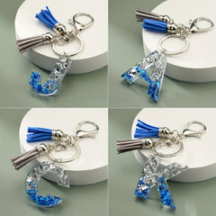 Initial Letter Keychain Resin English Letter Shape Keychain Pendant