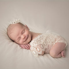 Newborn Lace Hollow Photography Clothing 0-3 Months Baby Photo Outfit Set