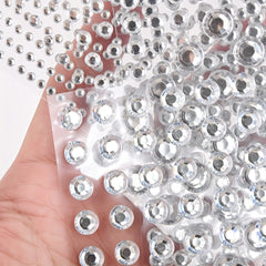 Transparent Gemstone Stickers For Face - Self Adhesive Rhinestones