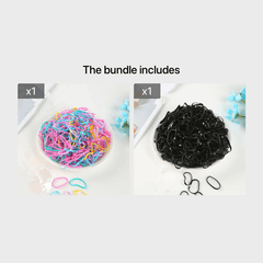 500pcs Colorful Mini Hair Bands Girls Ponytail Hair Accessories