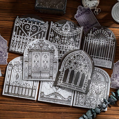 Gothic Castle Series Stickers - European Classical Door & Window Decoration