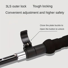Aluminum Alloy Folding Hiking Pole with Steel Bead Lock