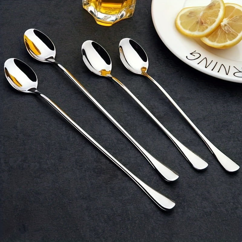 4pcs Stainless Steel Coffee Spoons Personalized Small Mixed Rice Spoons