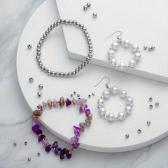 100pcs Classic Silver Beads Pendants for DIY Jewelry Making