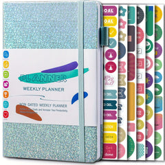 A5 Weekly Planner PU Leather Spiral Journal