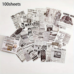 Vintage Style Self-adhesive Sticky Notes 100pcs Office & School Stationery