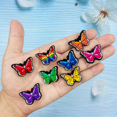 16pcs Flower Butterfly Shoe Charms For Crocs Shoes Women PVC Decorations
