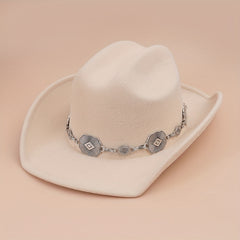 Vintage Western Cowboy Hat Solid Jazz Fedora Cap Unisex Felt Hats