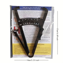 Plastic Body Fat Caliper Dual Scale 0-70mm Fat Clamp
