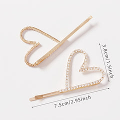 Rhinestone Hairclip Metal Alloy Hairpin Barrette for Party Prom Wedding
